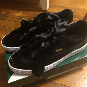 Puma Basket Heart Black Patent